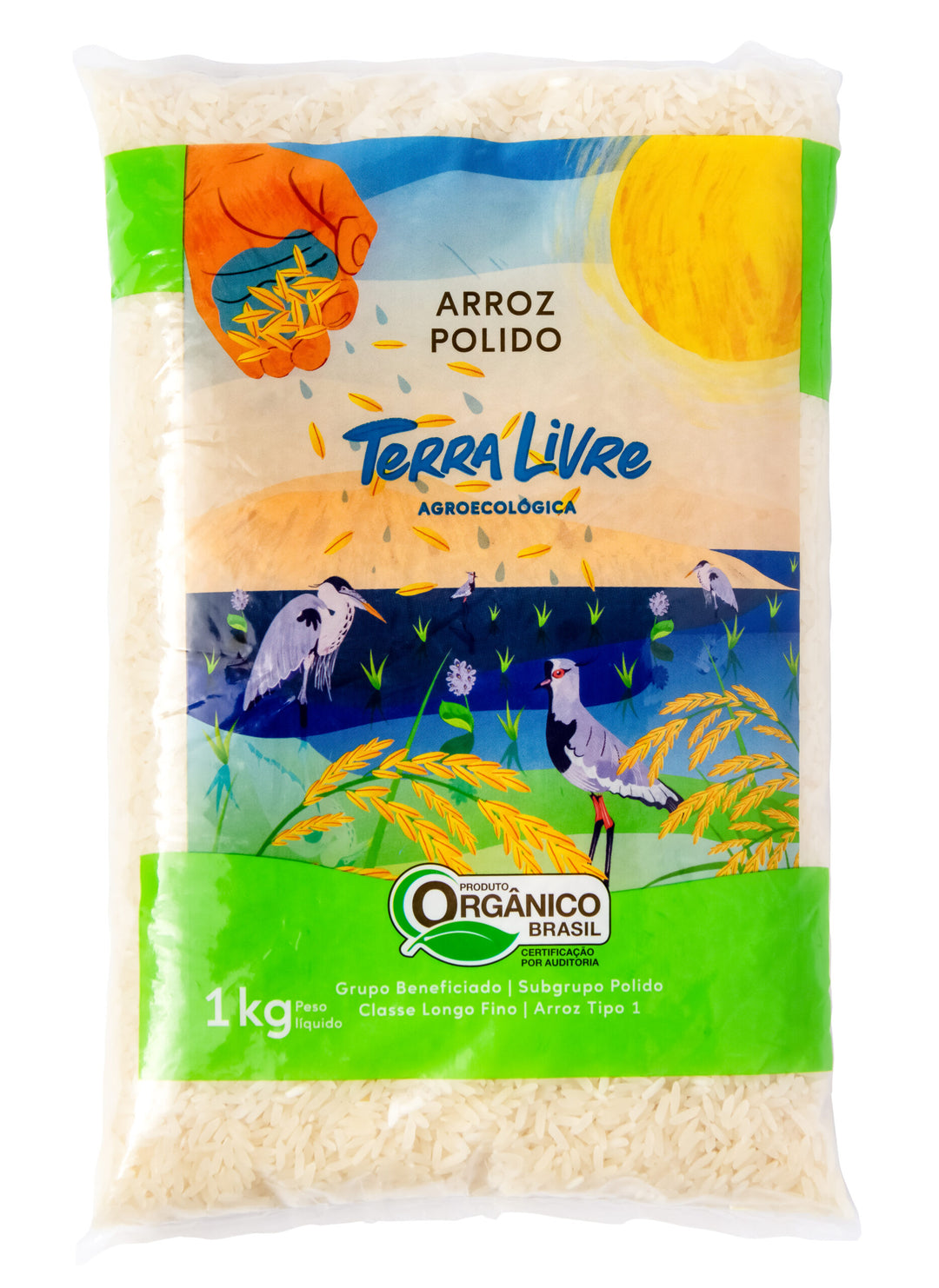 Arroz Orgânico Terra Livre 1kg - vários tipos